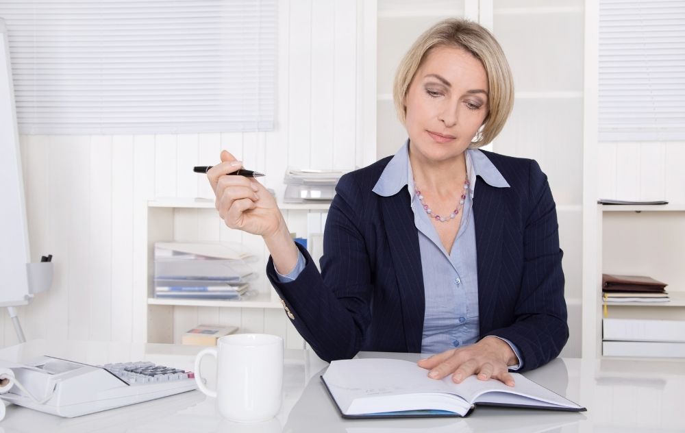 Professional woman at her desk